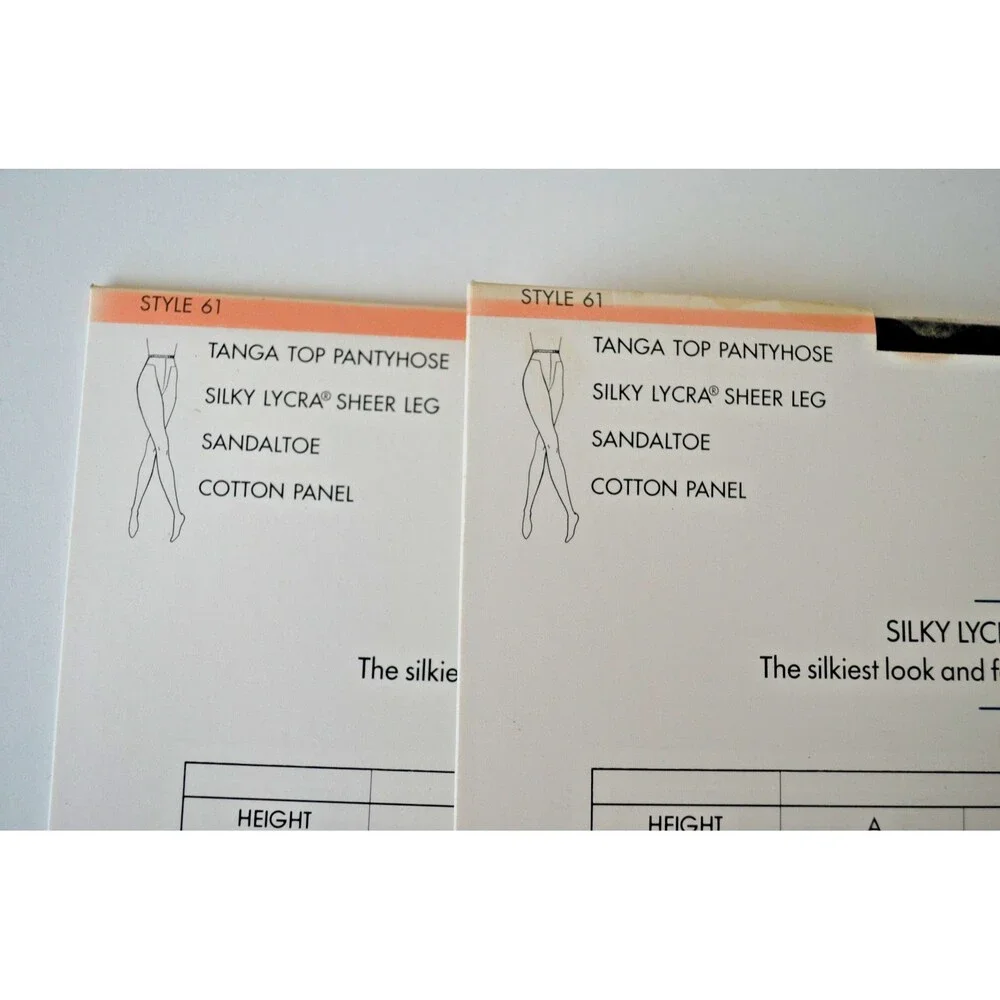 2 Pr Round the Clock French Navy Pantyhose Size A Silky Sheer Sandaltoe Style 61